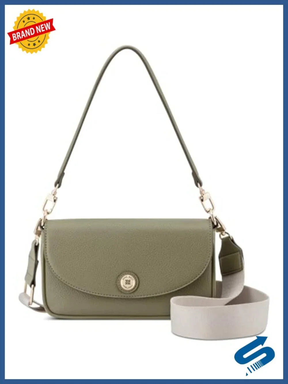 Convertible Messenger Crossbody Bag with Adjustable Strap